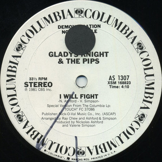 Gladys Knight And The Pips : I Will Fight (12", Promo)