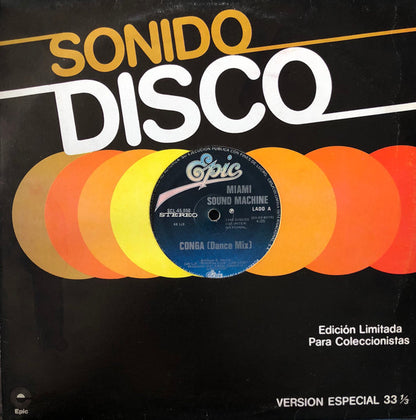 Miami Sound Machine : Conga (12", Single, Ltd, Bla)