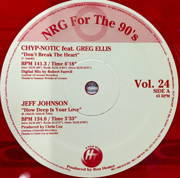 Various : NRG For The 90's Volume 24 (12", Promo, Red)