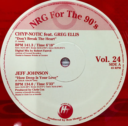 Various : NRG For The 90's Volume 24 (12", Promo, Red)