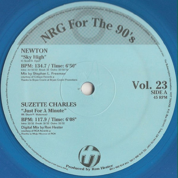Various : NRG For The 90's Volume 23 (12", Promo, Blu)