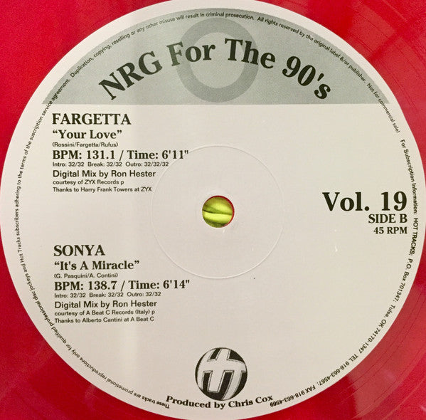 Various : NRG For The 90's Volume 19 (12", Comp, Promo, Mar)