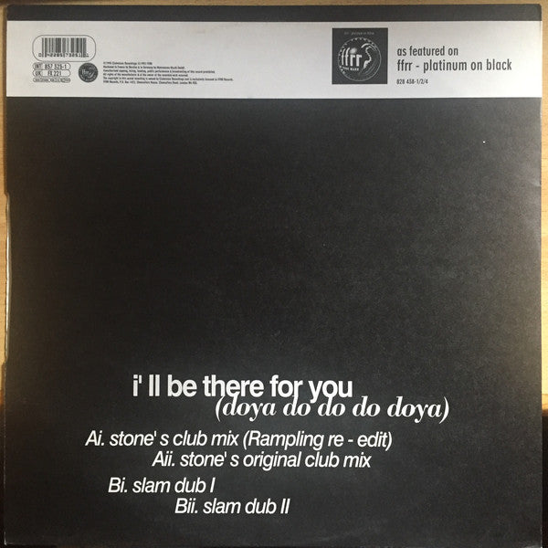 House Of Virginism : I'll Be There For You (Doya Do Do Do Doya) (12", Single)