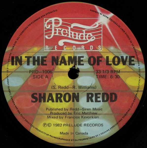 Sharon Redd : In The Name Of Love (12")