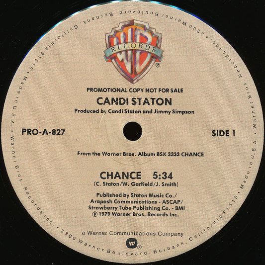 Candi Staton : Chance (12", Promo)
