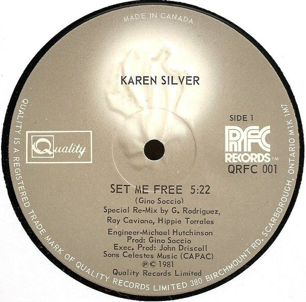 Karen Silver : Set Me Free (12")
