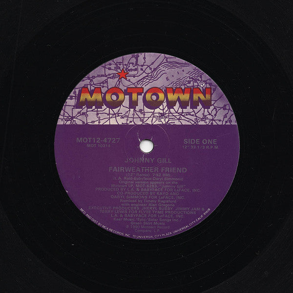 Johnny Gill : Fairweather Friend (12", Single)