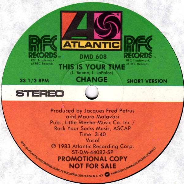 Change : This Is Your Time (12", Promo)