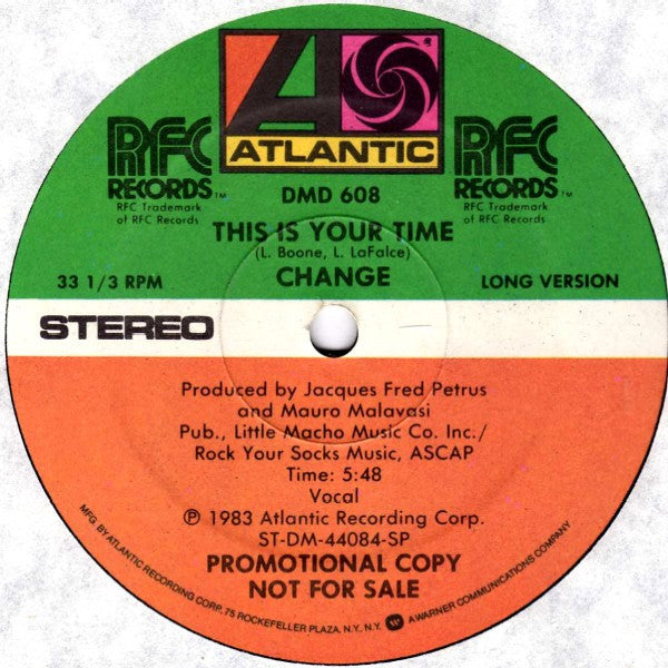Change : This Is Your Time (12", Promo)