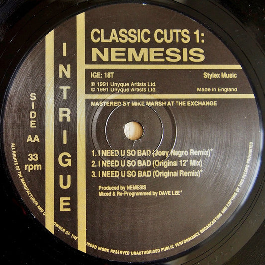 Nemesis (12) : Classic Cuts 1 (12")