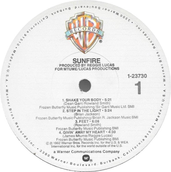 Sunfire (2) : Sunfire (LP, Album, Win)