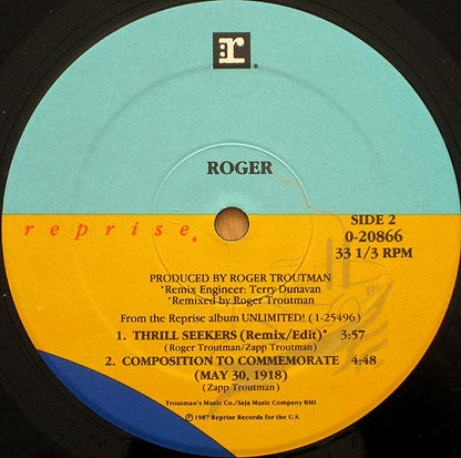 Roger Troutman : Thrill Seekers (12", Maxi)