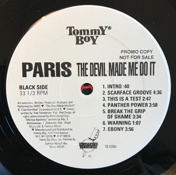 Paris (2) : The Devil Made Me Do It (LP, Album, Promo)