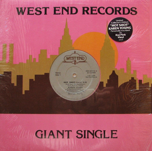 Karen Young : Hot Shot (12", Single, Ltd, Pin)
