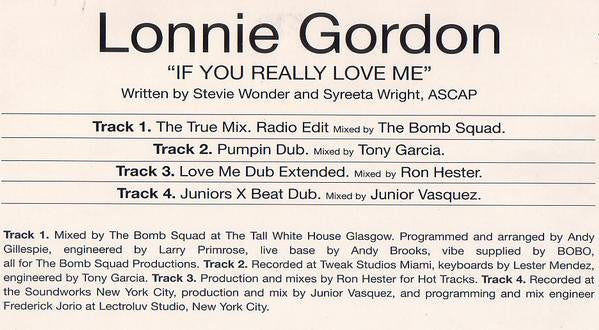 Lonnie Gordon : If You Really Love Me (12", Single)