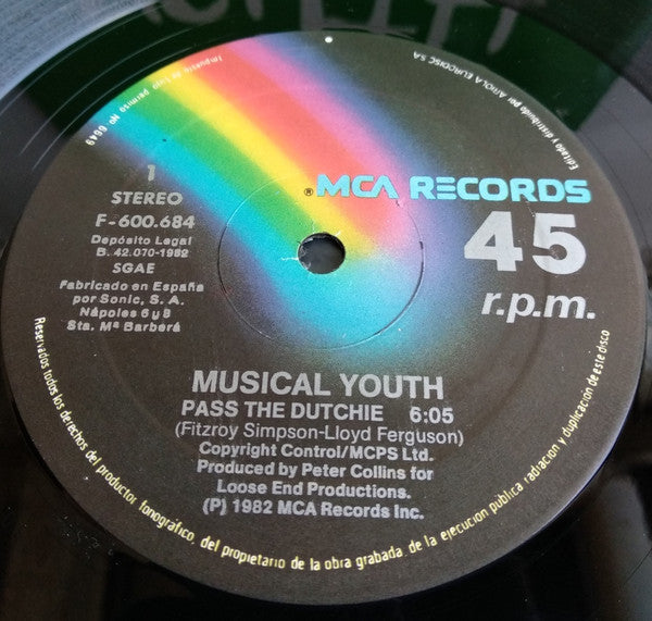 Musical Youth : Pasando Del Poli (12", Maxi)