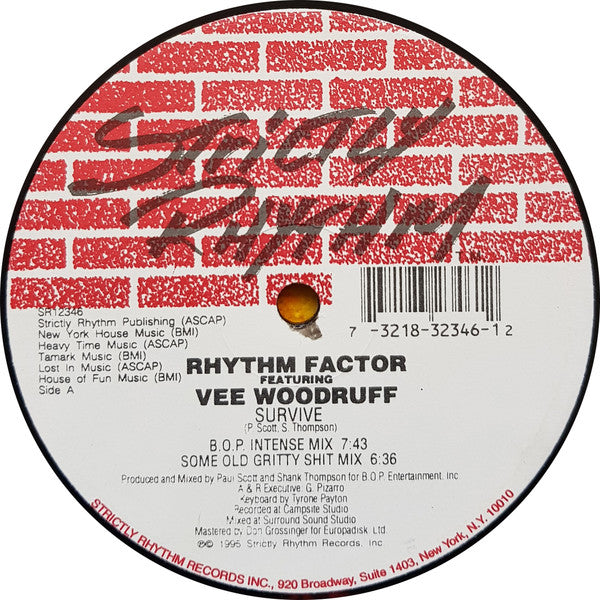 Rhythm Factor Featuring Vee Woodruff : Survive (12")