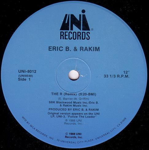 Eric B. & Rakim : The R (12", Pin)