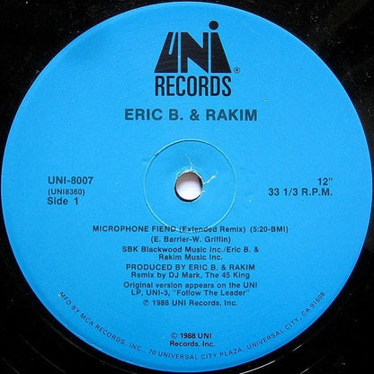 Eric B. & Rakim : Microphone Fiend (12")