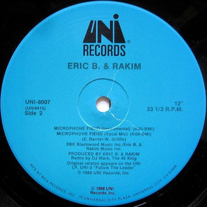 Eric B. & Rakim : Microphone Fiend (12")