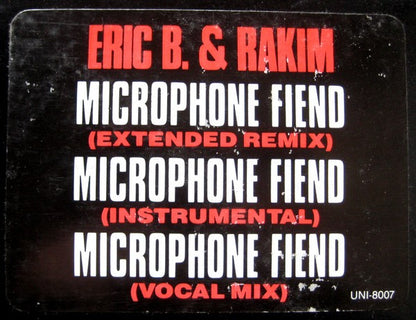 Eric B. & Rakim : Microphone Fiend (12")