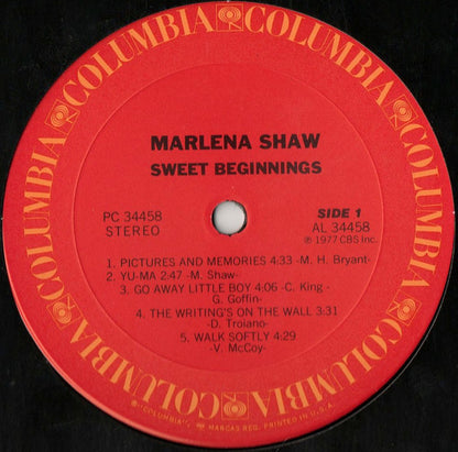 Marlena Shaw : Sweet Beginnings (LP, Album, Pit)