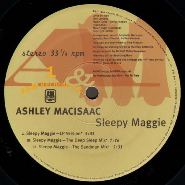 Ashley MacIsaac with Mary Jane Lamond : Sleepy Maggie (12", Promo)
