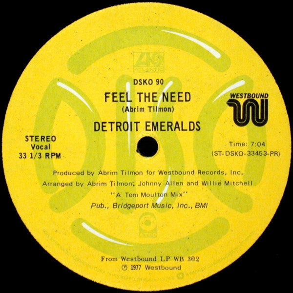Detroit Emeralds : Feel The Need (12", Promo)