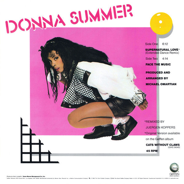 Donna Summer : Supernatural Love B/W Face The Music (12", Maxi)