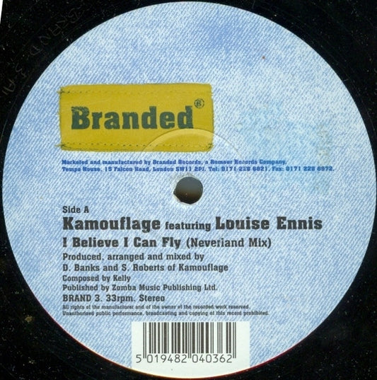 Kamouflage Featuring Louise Ennis : I Believe I Can Fly (12")