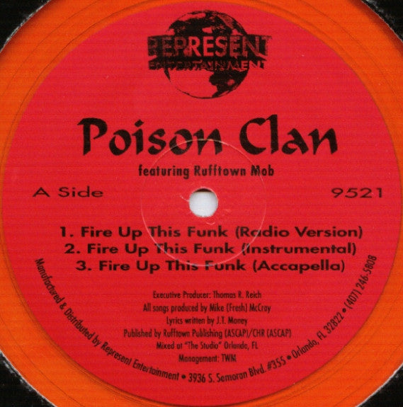 Poison Clan Featuring Rufftown Mob : Fire Up This Funk (12", Cle)