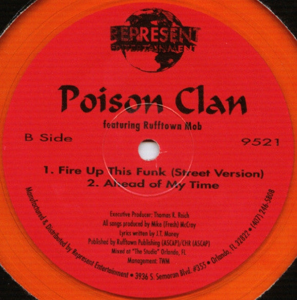 Poison Clan Featuring Rufftown Mob : Fire Up This Funk (12", Cle)