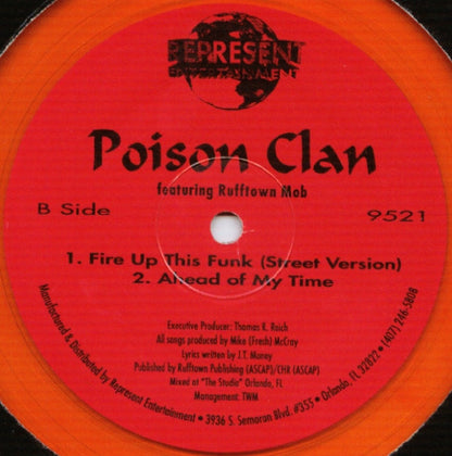 Poison Clan Featuring Rufftown Mob : Fire Up This Funk (12", Cle)