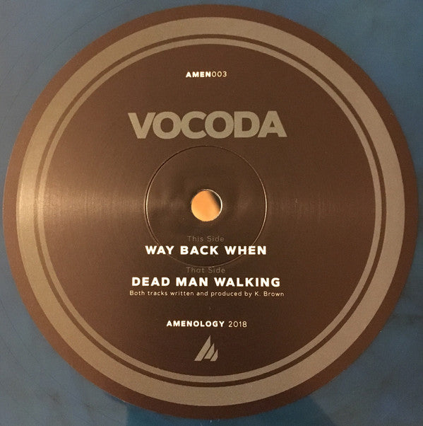 Vocoda* : Dead Man Walking / Way Back When (12", Ltd, Blu)