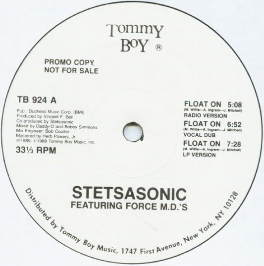 Stetsasonic Featuring Force MD's : Float On (12", Single, Promo)