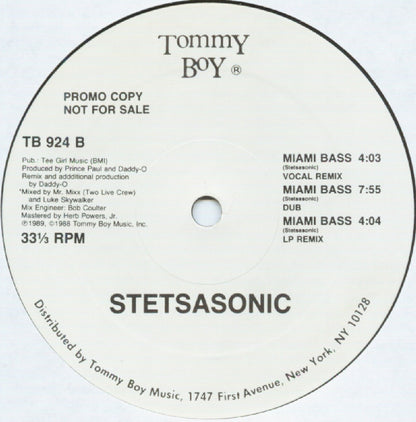 Stetsasonic Featuring Force MD's : Float On (12", Single, Promo)