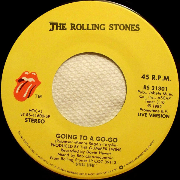 The Rolling Stones : Going To A Go Go (Live) (7", Single, Spe)