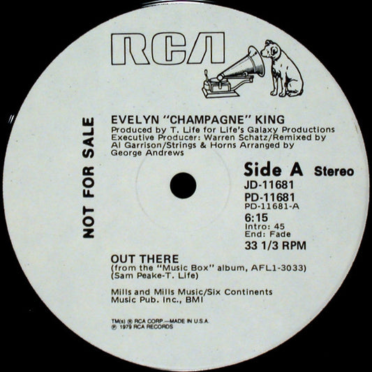 Evelyn King : Out There / Make Up Your Mind (12", Promo)
