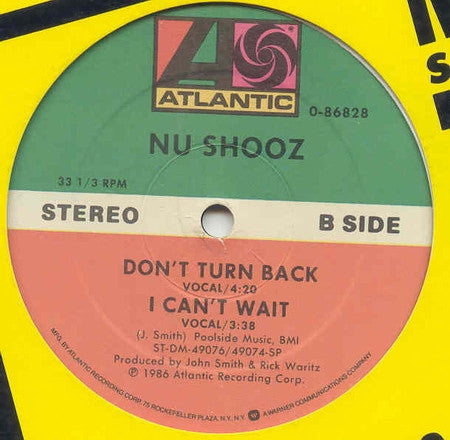 Nu Shooz : I Can't Wait (12", Maxi)