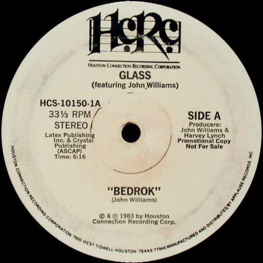 Glass (3) Featuring John Williams (19) : Bedrok (12", Promo)