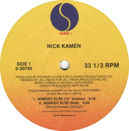 Nick Kamen : Nobody Else (12", Maxi)