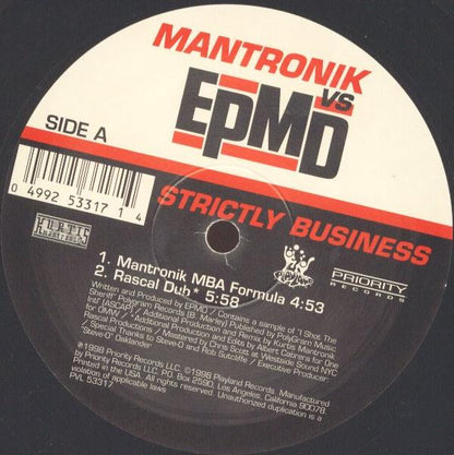 Mantronik* vs. EPMD : Strictly Business (12")