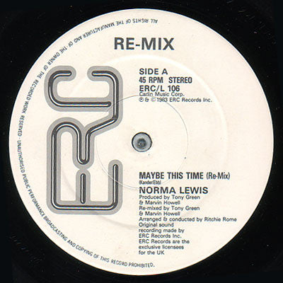 Norma Lewis : Maybe This Time (Remix) (12")