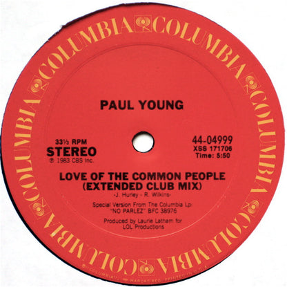 Paul Young : Love Of The Common People (Extended Club Mix) /  Come Back And Stay (Extended Club Mix) (12", Single, Car)