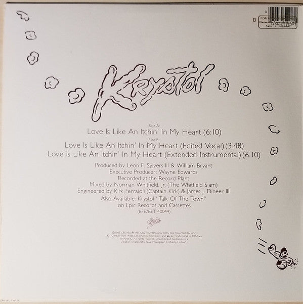 Krystol : Love Is Like An Itchin' In My Heart (12")