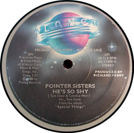 Pointer Sisters : He's So Shy (12", Promo)