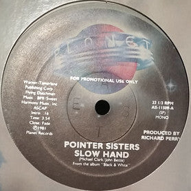Pointer Sisters : Slow Hand (12", Mono, Promo)