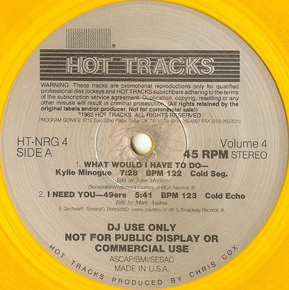 Various : NRG For The 90's Volume 4 (12", Promo, Yel)