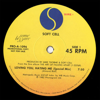 Soft Cell : Loving You, Hating Me (12", Promo)