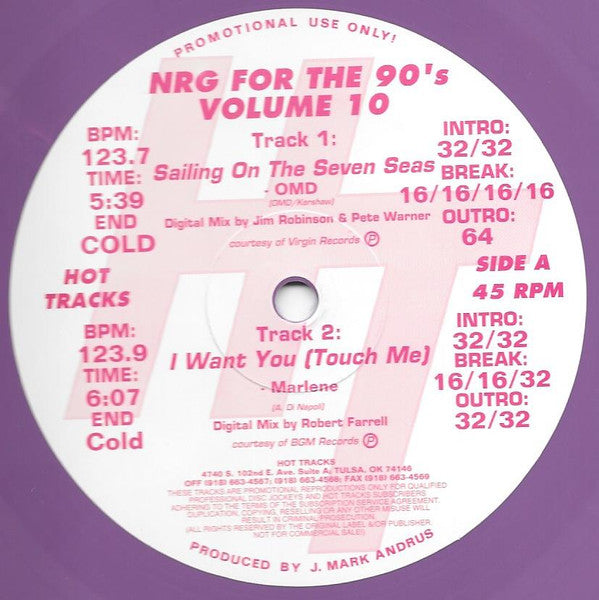 Various : NRG For The 90's Volume 10 (12", Comp, Promo, Pur)